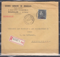 Aangetekende Brief Van Bruxelles 5 Naar Bruxelles - 1936-1951 Poortman