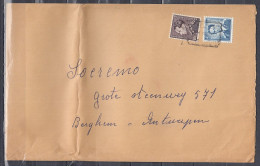 Brief Van Buggenhout (spoorwegstempel) Naar Berchem - 1936-51 Poortman