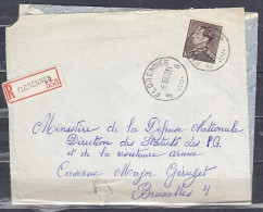 Aangetekende Brief Van Florennes B Naar Bruxelles - 1936-1951 Poortman
