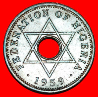 * GREAT BRITAIN: NIGERIA  1/2 PENNY 1959 STAR OF DAVID! ELIZABETH II (1953-2022) · LOW START ·  NO RESERVE! - Nigeria