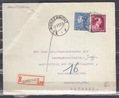 Aangetekende Brief Van Borgerhout E Naar Brussel - 1936-1951 Poortman