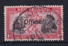 New Zealand: 1940   Centennial - Official OVPT   SG O142   1d    Used - Oficiales