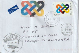 EUROPA CEPT 2023. Peace / Síocháin ! Letter Ireland To Andorra (Principality) With Local Arrival Postmarks - Briefe U. Dokumente