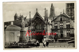 Oude Postkaart Maastricht - Ingang St. Sint Servaaskerk Met H. Hartmonument Jezus Christus Heilig Hart Standbeeld - Maastricht