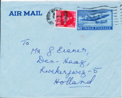 India Uprated Postal Stationery Cover Sent To Holland 1960 - Luchtpostbladen