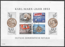 DDR 1953 / MiNr.  Block 9 B  O / Used   (j1114) - 1950-1970