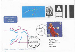 2012 : Le Hand Ball Aux Jeux Olympiques De Londres: FDC + Smart Stamp: Pour La Chine - Eté 2012: Londres