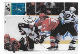 2002 Jeux Olympiques D'Hiver De Salt Lake City: Carte Max. Hockey Sur Glace - Inverno2002: Salt Lake City