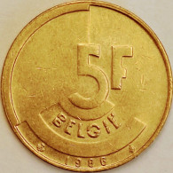 Belgium - 5 Francs 1986, KM# 164 (#3194) - 5 Frank