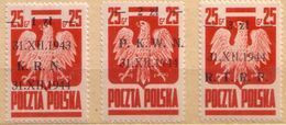 Poland 1944 Mi 344 - 345, PKWN, KRN, Owerprint 383, Eagle, MNH ** - Neufs