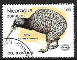 Nicaragua - Used 1990 :  Little Spotted Kiwi  -  Apteryx Owenii - Kiwi
