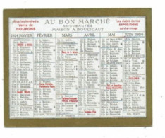 Petit Calendrier Publicitaire 1924 AU BON MARCHE Coupons Expositions Soldes - Petit Format : 1921-40