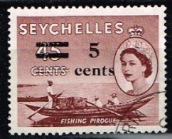 SEYCHELLES / Oblitérés / Used / 1957 - Série Courante / Reine Elizabeth II Surchargés - Seychelles (...-1976)