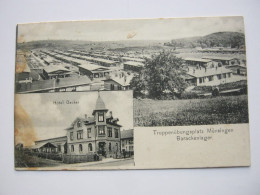 MÜNSINGEN , Hotel  , Schöne  Ansichtskarte  Um 1908 , Flecke - Münsingen
