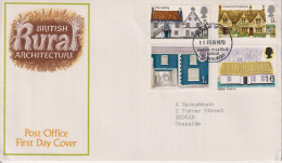 1970 Grossbritannien > FDC Mi:GB 535-538, Sn:GB 608-611, Yt:GB 582-585, British Rural Architecture - 1952-71 Ediciones Pre-Decimales