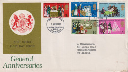 1970 Grossbritannien >FDC Mi:GB 539, Sn:GB 612, Yt:GB 586, Jahrestage, General Anniversaries - 1952-1971 Pre-Decimal Issues