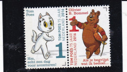 Netherlands Pays Bas 2016 75 Years Tom Poes, Marten Toonder Nature - Cats - Art - Comics MNH** - Ongebruikt