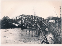 OUDENAARDE  - VERNIELDE BRUG  OORLOG 1914 1918   FOTO 24 X 18 CM   DUITSE SOLDATEN AAN LINKER ZIJDE BRUG - Oudenaarde