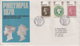 1970 Grossbritannien >FDC  Mi:GB 557, Sn:GB 644, Yt:GB 601, Philympia 70 - Stamp Exhibition - 1952-1971 Pre-Decimal Issues