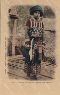 Ethnic Hand Colored Man Coc Girl In Lao Kai - Asia