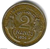 France 2 Francs 1936 Km 886 VF+ - 2 Francs