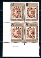 BE   1890   XX   ---   Bloc De 4 : 31.V.78  --  Parfait état... - Dated Corners