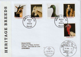 2023 . Heritage Breeds / Conservation Du Betail Traditionnelle. Letter From  NORTH POLE.ALASKA, To Andorra - Lettres & Documents