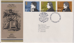 1971 Grossbritannien >FDC  Mi:GB 577, Sn:GB 651, Yt:GB 640, Literary Anniversaries - 1971-1980 Decimale  Uitgaven