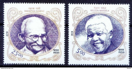 India 2018 INDIA - SOUTH AFRICA JOINT ISSUE, MAHATMA GANDHI, NELSON MANDELA 2v SET MNH - Mahatma Gandhi