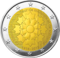 2 Euro Commemorative France 2018 Bleuet De France Fleur De Memoire Et De Solidarité UNC - Francia