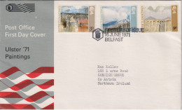 1971 Grossbritannien >FDC  Mi:GB 576, Sn:GB 650, Yt:GB 623,  Ulster 1971 - Paintings - 1971-1980 Decimale  Uitgaven