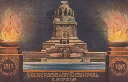 Privatpostkarte MiNr. PP 27 C 179 02, VÖLKERSCHLACHTDENKMAL, Gestempelt SST 18.10.1913, 5 Pf. Germania Grün - Sonstige & Ohne Zuordnung