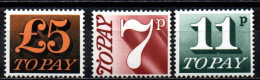 Großbritannien 1973 - 1975 Portomarken - Mi.Nr. 86 - 88 - Postfrisch MNH - Tasse