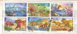 1994 Fauna  DINOSAURS 6 V.- Used/oblitere (O)  BULGARIA / Bulgarie - Gebruikt