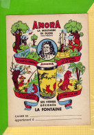 PROTEGE CAHIER   : AMORA Moutarde De Dijon  Les Fables De La Fontaine - Coberturas De Libros