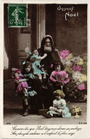 PC SAINT NICHOLAS WITH CHILDREN, JOYEUX NOEL, Vintage Postcard (b51264) - Nikolaus