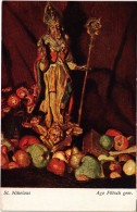 PC SAINT NICHOLAS, AGO PÖTSCH GEM, FRUITS AND TOYS, Vintage Postcard (b51268) - Saint-Nicolas