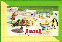 BUVARD & Blotting Paper : AMORA Divers Animaux OURS Pingouin - Mostaza