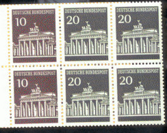 Heftchenblatt Bund 18 Brandenburger Tor  MNH **postfrisch Neuf - 1951-1970