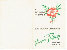 Carte Double La PARFUMERIE Honoré PAYAN - GRASSE - PARIS - Calendrier De 1959 Au Verso - Anciennes (jusque 1960)