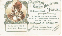Carte Parfum INCROYABLE BOUQUET PARFUMERIE De La SOCIETE HYGIENIQUE - CHAUSSURE INCROYABLE à ALENCON - Profumeria Antica (fino Al 1960)