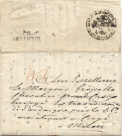 TÜRKEI TURKEY 1822 Constantinople To Milan To The Ambassador, Punch Holes, Cachet CHOLERA - ...-1858 Vorphilatelie