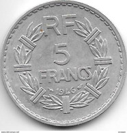 France  5 Francs  1946 Open 9 Km 888b.1    Xf++ - 5 Francs