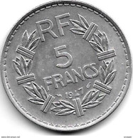 France  5 Francs  1947 Open 9 Km 888b.1    Xf++ - 5 Francs