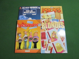4 Albums BD Humoristique . Petit Spirou Les Profs Les Blondes Les Fonctionnaires - Wholesale, Bulk Lots
