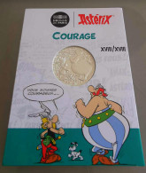 FRANCE 2022 - ASTERIX - 10 EUROS COMMEMORATIVE ARGENT – COURAGE - CARTELETTE OFFICIELLE – NUMERO 18/18 - Francia