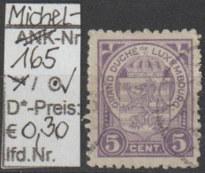 1926 - LUXEMBURG - FM/DM "Staatswappen" 5 C Violett - O  Gestempelt - S.Scan (Lux 165o) - Gebraucht