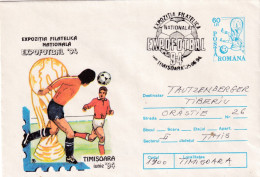 Romania 1994 Postal Stationery Cover: Football Fussball Soccer Calcio; FIFA World Cup USA; Expofootball - 1994 – Stati Uniti