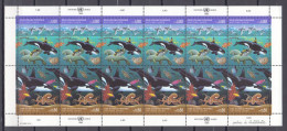 United Nations Geneva 1992 Kleinbogen Mi 213-214 MNH ORCA WHALES - WALRUS - Baleines