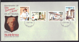 Sint Helena Full Series FDC Salvation Army (1984) - Saint Helena Island